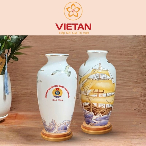 Bình Hoa Họa Tiết Thuận Buồm Xuôi Gió BH01