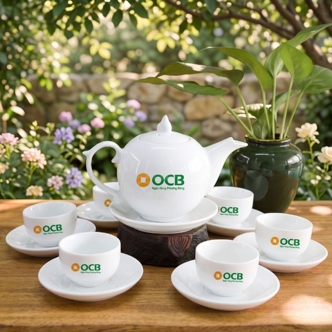 Ấm Chén In Logo OCB