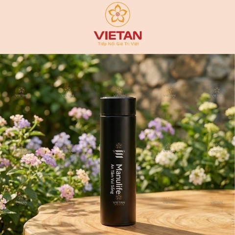 Bình giữ nhiệt thể hiện nhiệt độ màu đen 500ml