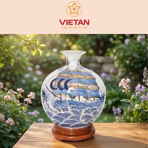 Bình Hút Lộc Vẽ Vàng Thuận Buồm Xuôi Gió