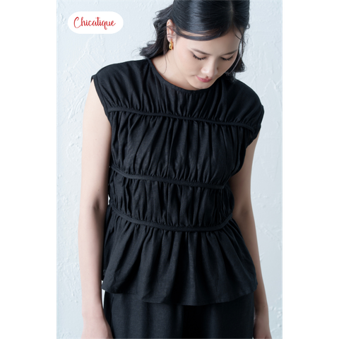 Set áo kiểu nữ quần suông Chicatique Hemi chất Linen Baboo không nhăn form nhẹ basic