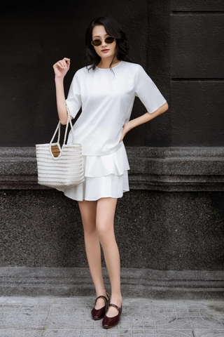 CHICATIQUE Áo lụa tay ngắn Dovie