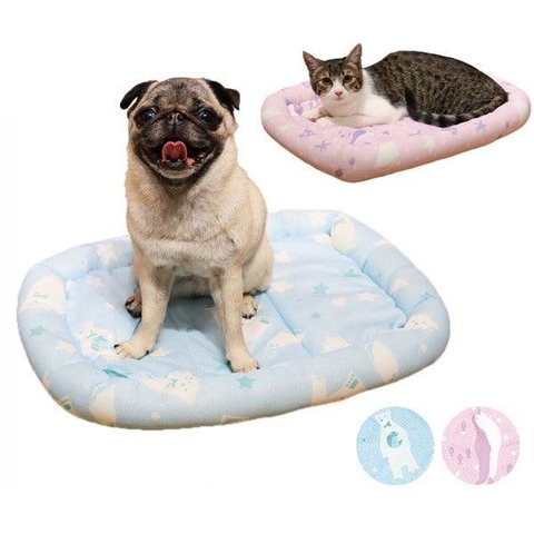 Nệm Giường Oval Cho Chó Mèo Vải Lạnh Hạ Nhiệt Doggyman