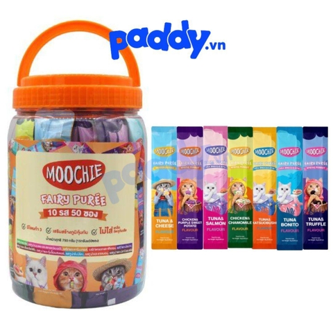 Súp Thưởng Cho Mèo Moochie - Hộp Mix 50 Tuýp (Thái Lan)