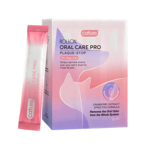 Bột Vệ Sinh Răng Miệng Chó Mèo Trộn Thức Ăn Cature Rollon Oral Care