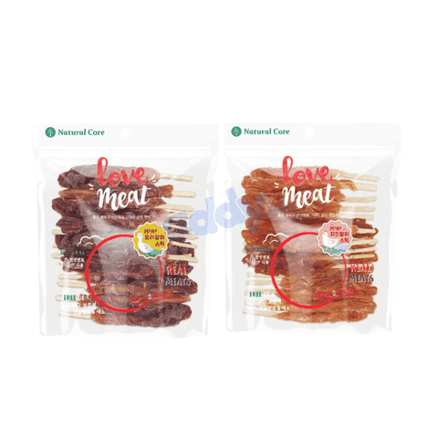 Snack Cho Chó Thịt Cuộn Da Bò Natural Core (160g)
