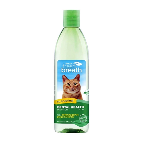 Nước Vệ Sinh Răng Miệng Hỗ Trợ Sức Khỏe Cho Mèo Tropiclean (473ml) (Mỹ)