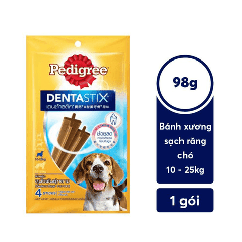 Bánh Xương Sạch Răng Cho Chó 10-(25kg) Pedigree Dentastix (98g)
