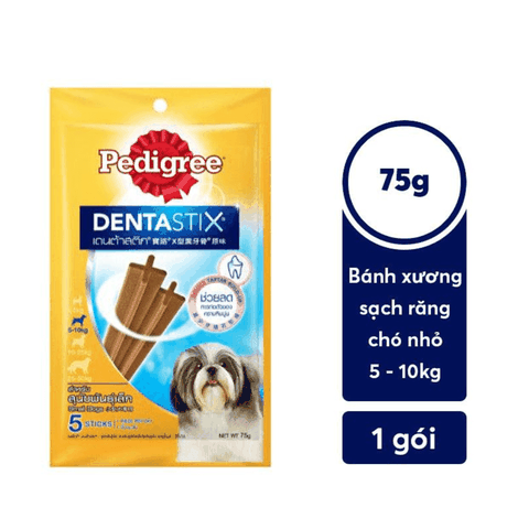 Bánh Thưởng Cho Chó 5-(10kg) Xương Sạch Răng Pedigree Dentastix (75g)