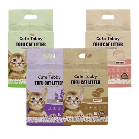 Cát Vệ Sinh Mèo Đậu Nành Tabby Tofu Siêu Hút Mùi & Tiết Kiệm (6L)
