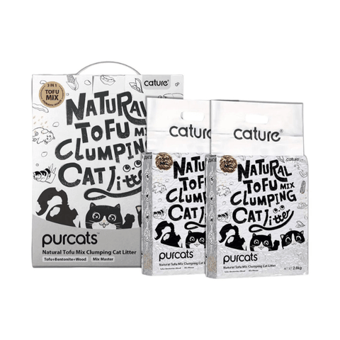 Cát Mèo Mix 3in1 Đậu Nành + Đất Sét + Gỗ Cature 2.(8kg) (7L)