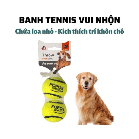 Đồ Chơi Cho Chó Set 2 Banh Tennis Fofos