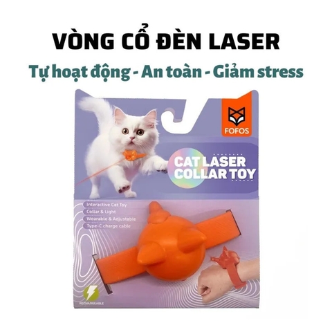Đồ Chơi Cho Mèo Vòng Cổ Đèn Laser Fofos