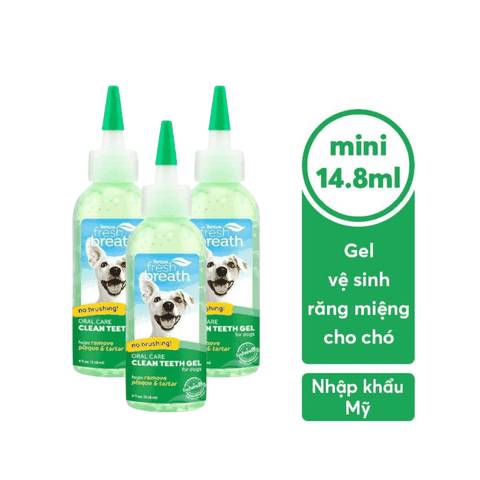 Gel Vệ Sinh Răng Miệng Cho Chó Tropiclean (Size Mini 14.(8ml)