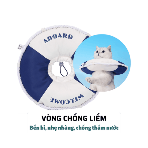 Vòng Gối Chống Liếm Cho Chó Mèo Phao Elizabeth Zeze