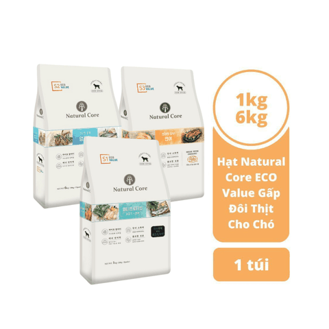 Thức Ăn Hạt Cho Chó Hữu Cơ Natural Core Eco Value Gấp Đôi Thịt