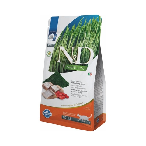 Hạt Cho Mèo Trưởng Thành N&d Spirulina Tảo Xoắn