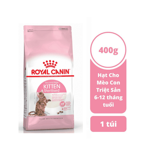 Hạt Cho Mèo Con Triệt Sản Royal Canin Kitten Sterilised (400g)