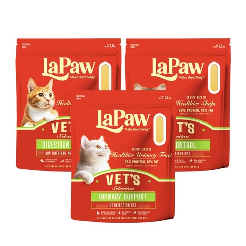 Hạt Cho Mèo Lapaw Vet Dinh Dưỡng Chuyên Biệt 1.(5kg)