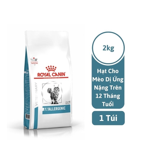 Thức Ăn Hạt Điều Trị Bệnh Cho Mèo Dị Ứng Nặng Royal Canin Anallergenic (2kg)