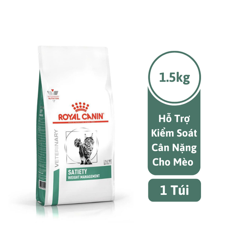 Thức Ăn Hạt Trị Bệnh Cho Mèo Kiểm Soát Cân Nặng Royal Canin Satiety Weight Management 1.(5kg)