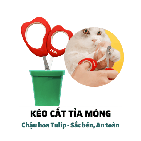 Kéo Cắt Móng Cho Chó Mèo Hình Chậu Hoa Zeze
