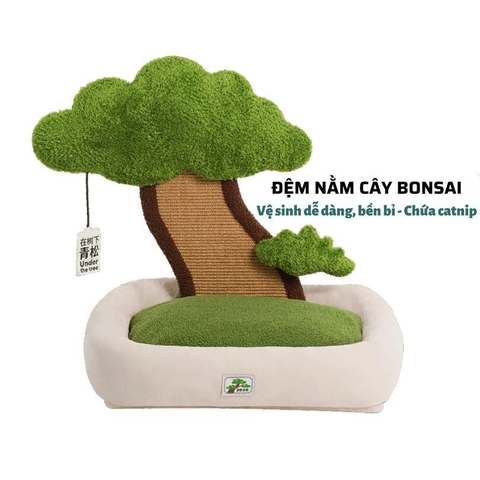 Nệm Cho Mèo Có Bàn Cào Móng Hình Bonsai Zeze