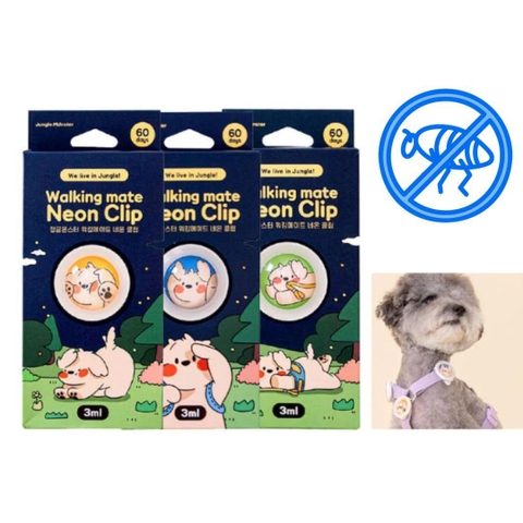 Kẹp Dạ Quang Ngừa Ve Rận Cho Chó Mèo Jungle Monster Walking Mate Neon Clip