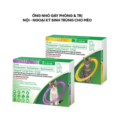 Nhỏ Gáy Cho Mèo Nexgard Combo Phòng & Trị Nội, Ngoại Ký Sinh