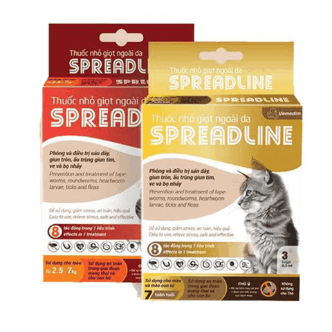 Spreadline - Nhỏ Giọt Ngoài Da Trị Ve Rận Và Giun Cho Mèo