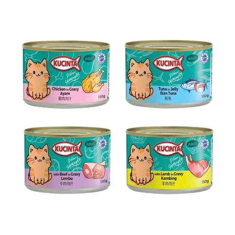 Pate Cho Mèo Trưởng Thành Kucinta Lon (150g)
