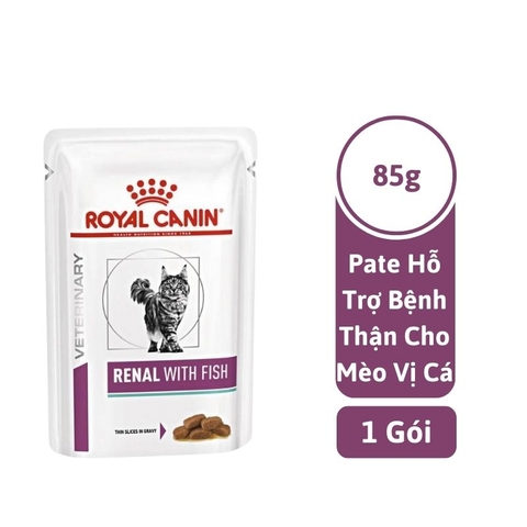 Pate Cho Mèo Hỗ Trợ Thận Vị Cá Royal Canin Renal Cat (85g)