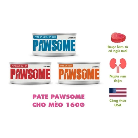 Pate Mèo Mọi Lứa Tuổi Pawsome (160g)