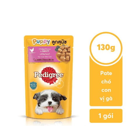 Pate Gói Cho Chó Con Pedigree Vị Gà Nấu Sốt (130g)