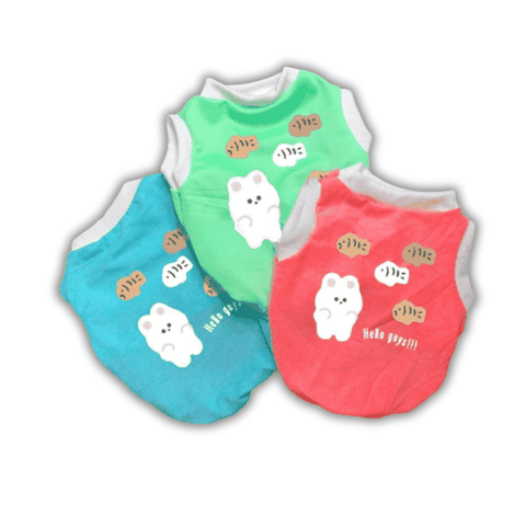 Phụ Kiện Thú Cưng Áo Vải Thun 3 Lỗ Cute