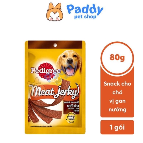 Snack Cho Chó Pedigree Meat Jerky Vị Gan Nướng (80g)