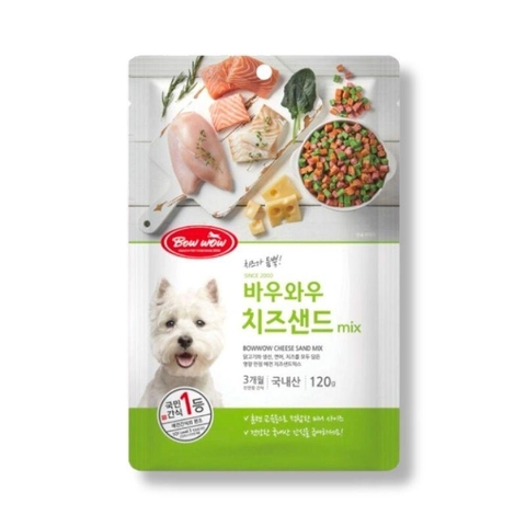 Bánh Thưởng Cho Chó Viên Sandwich Hỗn Hợp Bowwow (120g)