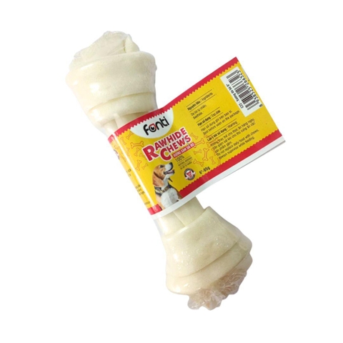 Xương Gặm Cho Chó Inu Fonti Da Bò Nơ Trắng