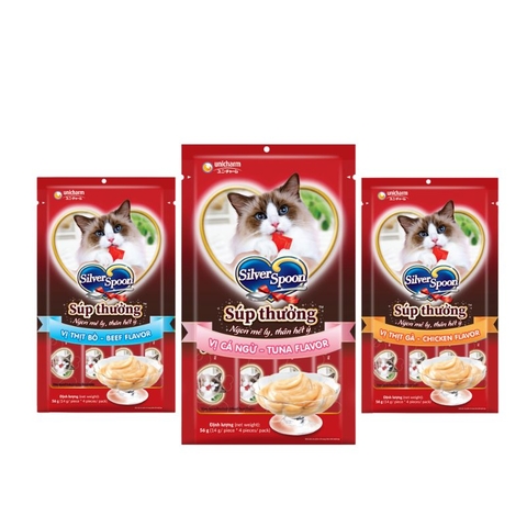 Súp Thưởng Cho Mèo Silver Spoon Thailand (56g) (4 tuýp)