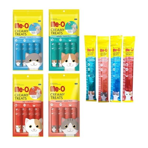 Súp Thưởng Me-O Creamy Cho Mèo Mọi Lứa Tuổi (Túi 4 tuýp)