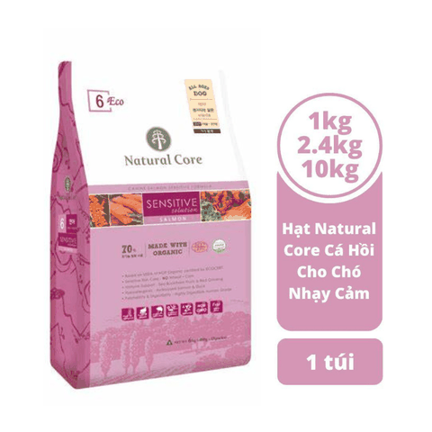 Thức Ăn Hạt Cho Chó Nhạy Cảm Hữu Cơ Natural Core Eco 6 Sensitive Cá Hồi