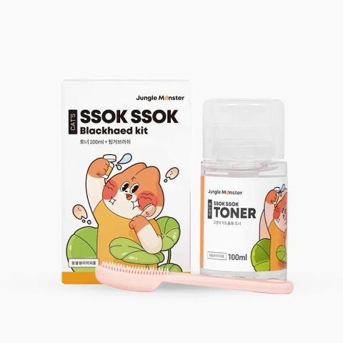 Toner Loại Bỏ Mụn Cằm Cho Mèo Jungle Monster Cat Ssok Ssok Kit (100ml)