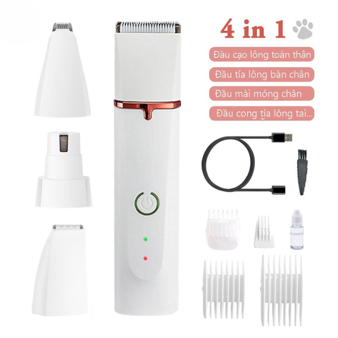 Tông Đơ Cho Chó Mèo Diamond - 4in1 Cắt Tỉa Lông + Mài Móng (Sạc Điện)
