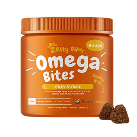 Viên Nhai Dưỡng Lông Chó Mèo Zesty Paws Omega Bites Skin & Coat