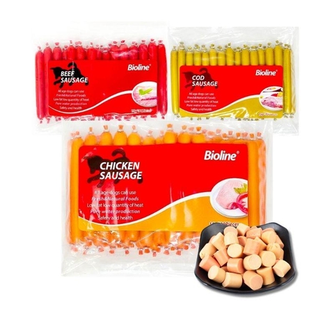 Xúc Xích Cho Chó Mèo Bioline Nhiều Vị (Túi (30 Cây)