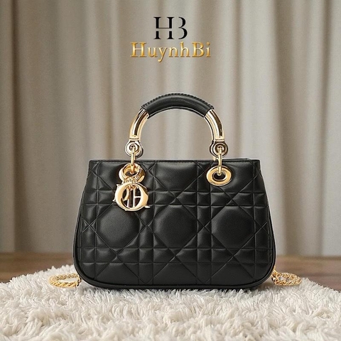 O9_(Có Hộp)Túi Xách Da Bò Dập Ô Trám, size 24cm HuynhBi LuxuryBag