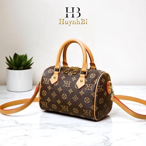 N2_Túi Trống Nữ Nữ , Da Bò Thật, Kích thước 20cm ( Ảnh Thật ) túi mang du lịch