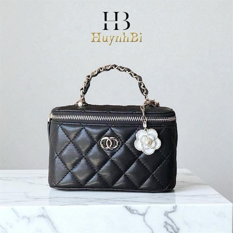 A8_(Có Hộp)Túi Cốp Nữ Chữ Nhật Đi Tiệc, Chất Liệu Da Cừu Thật, Tặng Charm Hoa, Túi Đi Tiệc Sang Trọng - HUỲNH BI Luxury Bag