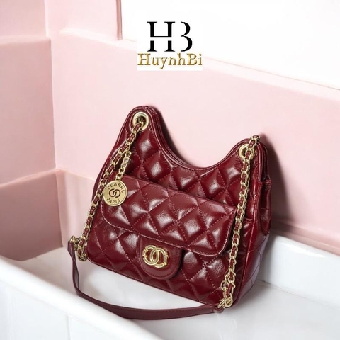 C9_Túi Đeo Vai Đeo Chéo Nữ Chất Liệu Da Cừu Sáp Dầu Thật, Khóa Đồng Không Gỉ, Phong Cách Trẻ Trung Thanh Lịch (CÓ HỘP) - HUỲNH BI Luxury Bag