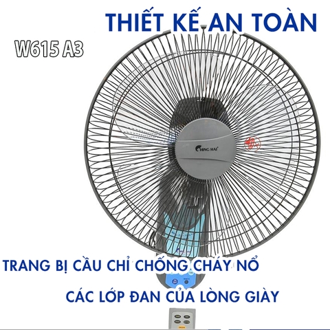 Quạt treo tường Chinghai W615 A3